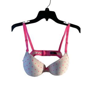Smart and Sexy bra 38C Neon pink dots